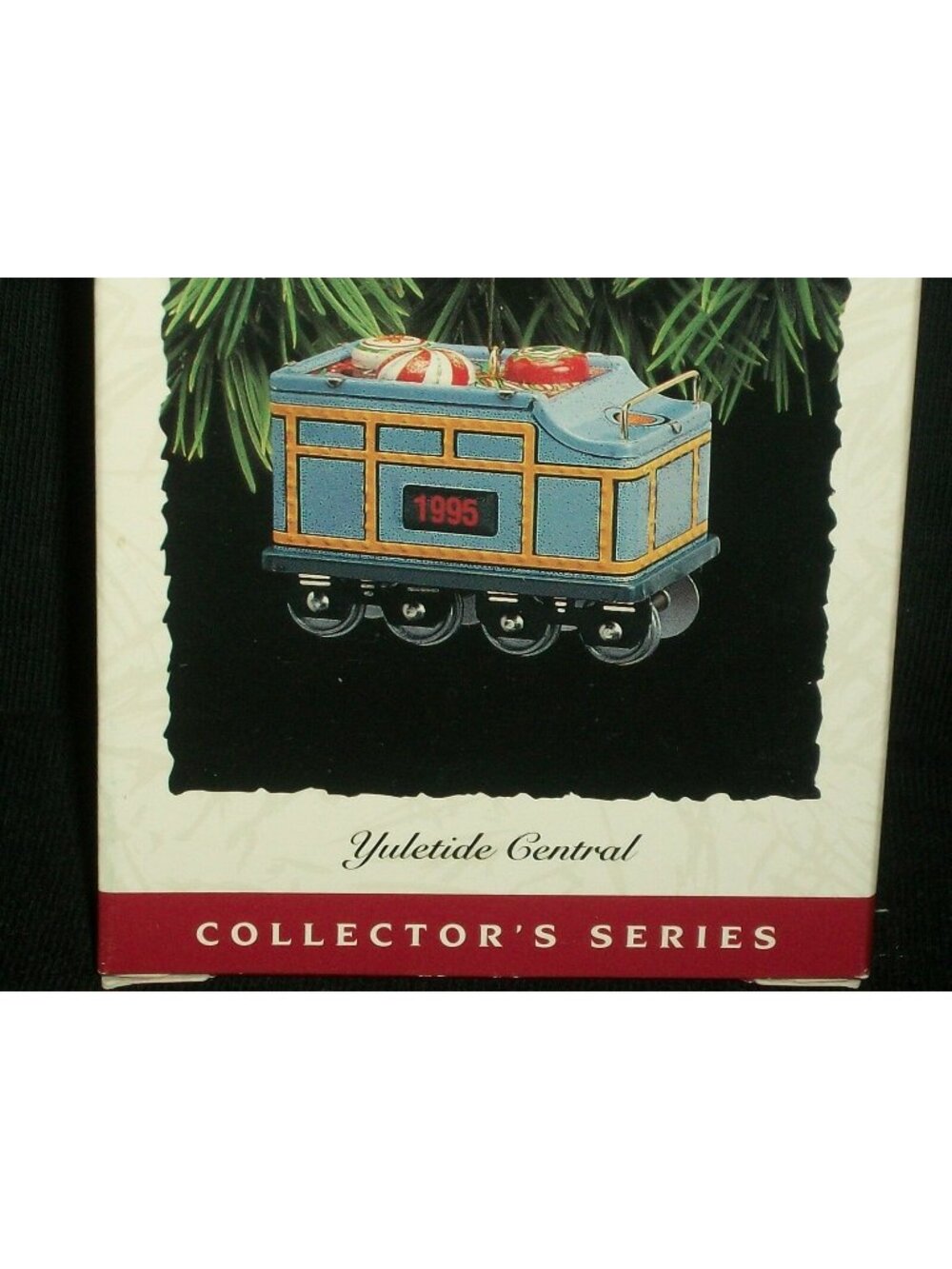 Hallmark Christmas Ornament 1995 Yuletide Central Series 2nd Pressed Blue Tender